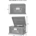 A dimension diagram of the Crosley Musician Entertainment Center - Paprika indicates measurements of 17.12 inches wide, 9.84 inches tall, and 12.48 inches deep