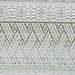 A flat section of the Couristan Cape Indoor/Outdoor Rug - Gables/Palm reveals repeating chevron and diamond motifs in green and ivory