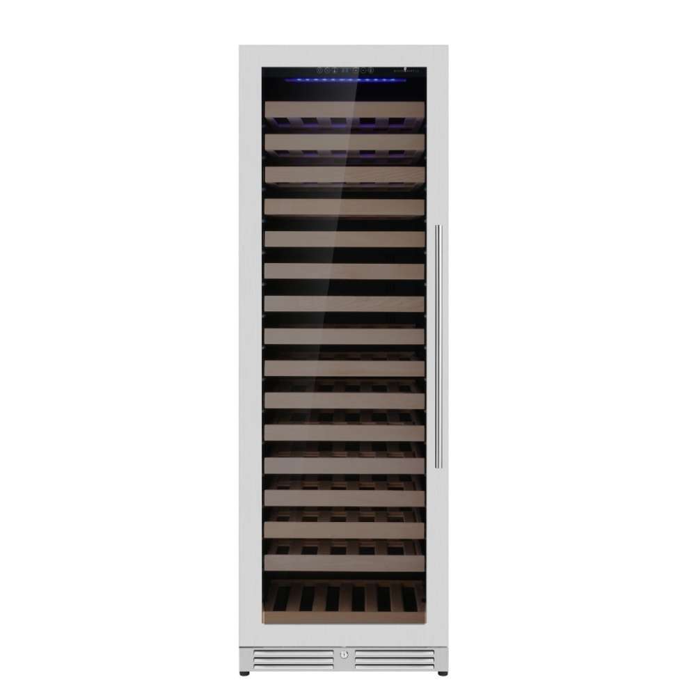 KingsBottle Upright Single Zone Large Wine Cooler With Low-E Glass Door-Freedom Room