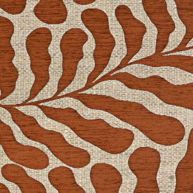 A full section of the Couristan Castille Indoor/Outdoor Rug - Fiore/Terra-Cotta shows its symmetrical design with branching organic shapes