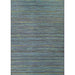 A full top-down view of the Couristan Cape Indoor/Outdoor Rug - Hinsdale/Teal-Cobalt shows its balanced, linear design with evenly spaced stripes