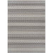 A full top-down view of the Couristan Cape Indoor/Outdoor Rug - Torrent/Sky Blue-Grey shows its evenly spaced horizontal pattern