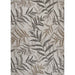 A full view of the Couristan Charm Indoor/Outdoor Rug - Kimberly/Naturals highlights the intricate, all-over leaf motif on a light neutral backdrop