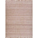 A full view shows the Couristan Ascot Indoor/Outdoor Rug - Windowpane/Rose with a soft checkered texture and fringe on both ends