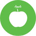 A green circular Crosley The BEATLES Platter Pad - Apple featuring a white apple outline and the word Apple in white text at the top