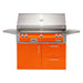 Alfresco Grills 42 Luxury Grill Refrigerated Cart Model in Luminous Orange