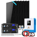 All-in-one system view of Sun Gold Power 5000W 48VDC 120V LiFePO4 10.24KWH Lithium Battery 2490W Solar Panel Off-Grid Solar Kit including inverter, batteries, solar panels, cables, and accessories.