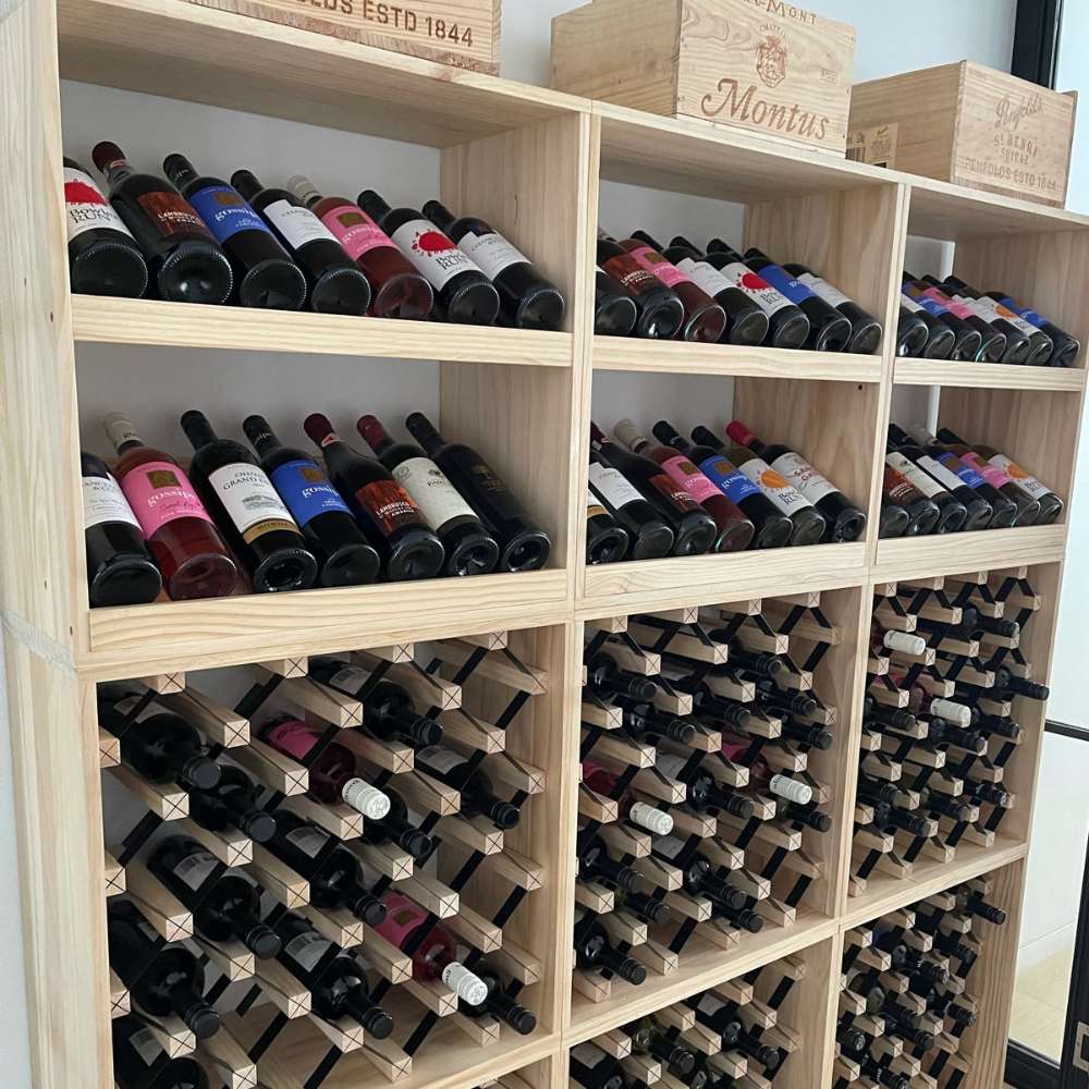 KingsBottle 25 Bottle Diamond Cube Wine Rack-Freedom Room