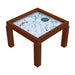 An American walnut Game Theory Tables Origins Modular TMC Game Table with a winter-themed game mat