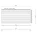 An elevation drawing outlines the side view and height dimensions of the GardenHouse24 USA Q Bic ALU 70F Sauna Garden Room