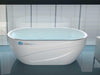 An empty Dreampod Ice Bath with Chiller is displayed in a minimalistic indoor space with blinds on the windows