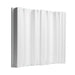 Angled side view of a white GIK Acoustics GridFusor™ Diffuser showing its raised geometric profile for sound diffusion