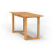 Angled studio view of Westminster Teak Horizon Teak Console Table shows its sleek rectangular top and geometric leg design in a clean, modern style