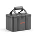Angled view of Jackery Upgraded Carrying Case Bag (S) highlighting its sturdy handles, zippered lid, and protective hard-shell design