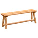 Angled view of the Fireside Lodge Voyageur 42-Inch Bench - Wood Seat, highlighting its sturdy log legs and handcrafted rustic wood design