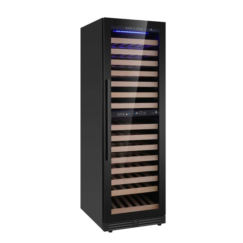 KingsBottle Upright Low-E Glass Door Dual Zone Large Wine Cooler-Freedom Room