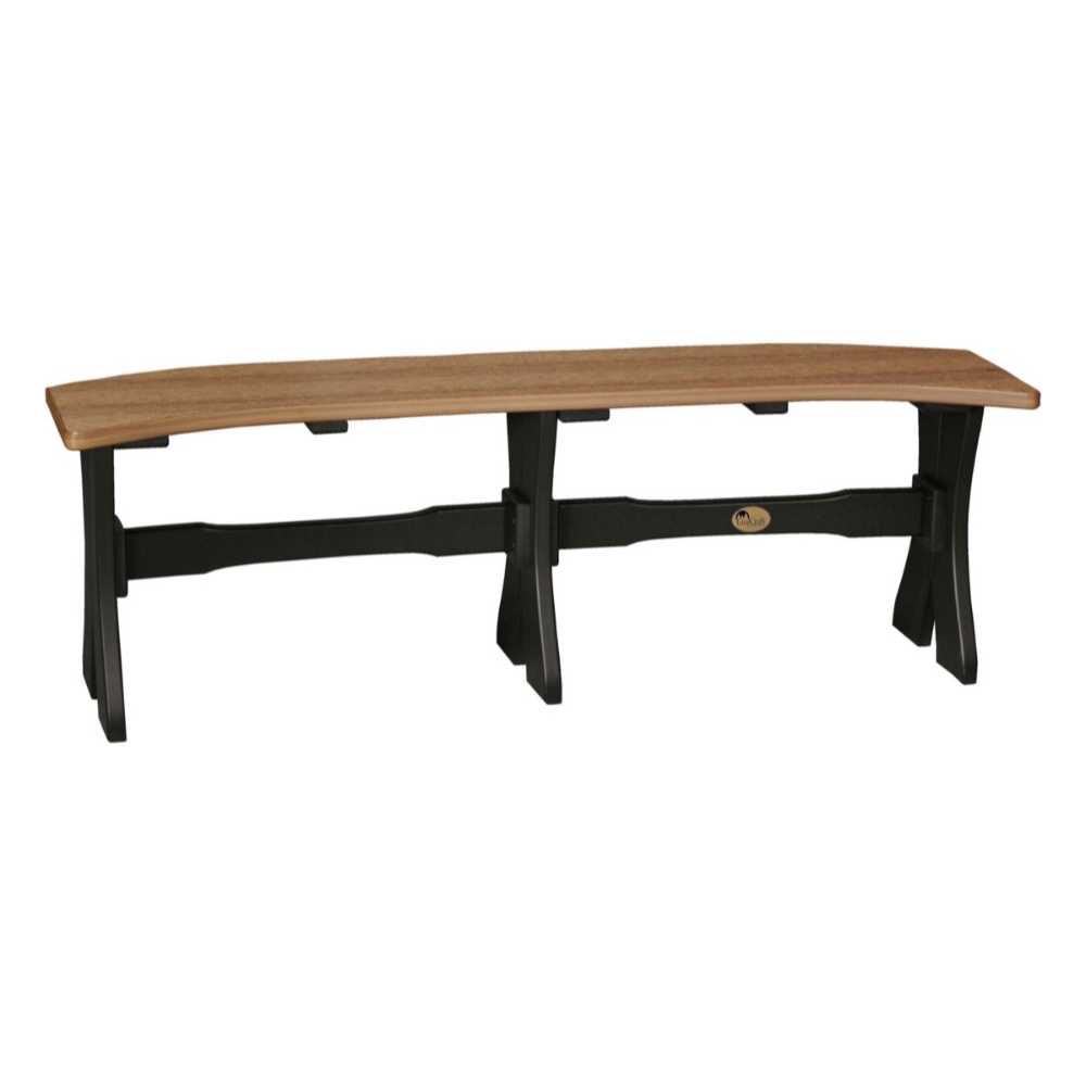 Antique Mahogany and Black LuxCraft 52 Table Bench