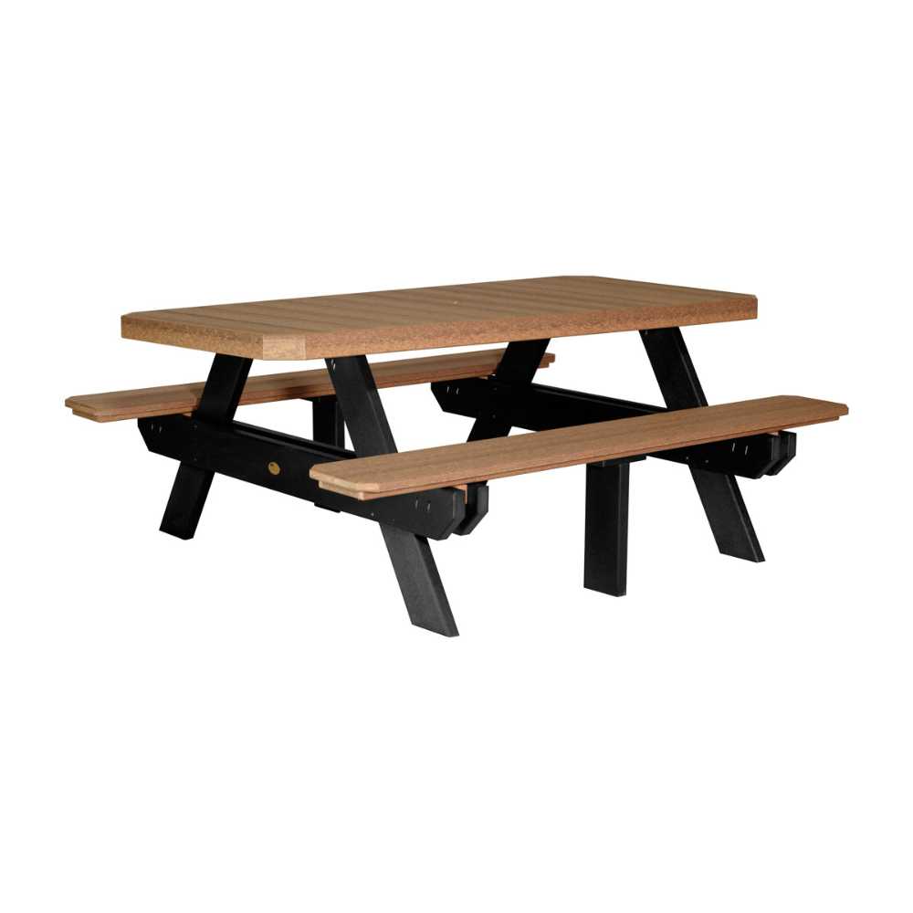 LuxCraft 6' Rectangular Picnic Table-Freedom Room