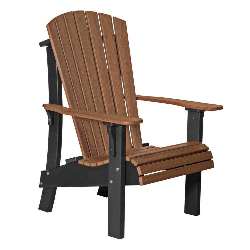 Antique Mahogany and Black LuxCraft Royal Adirondack Chair