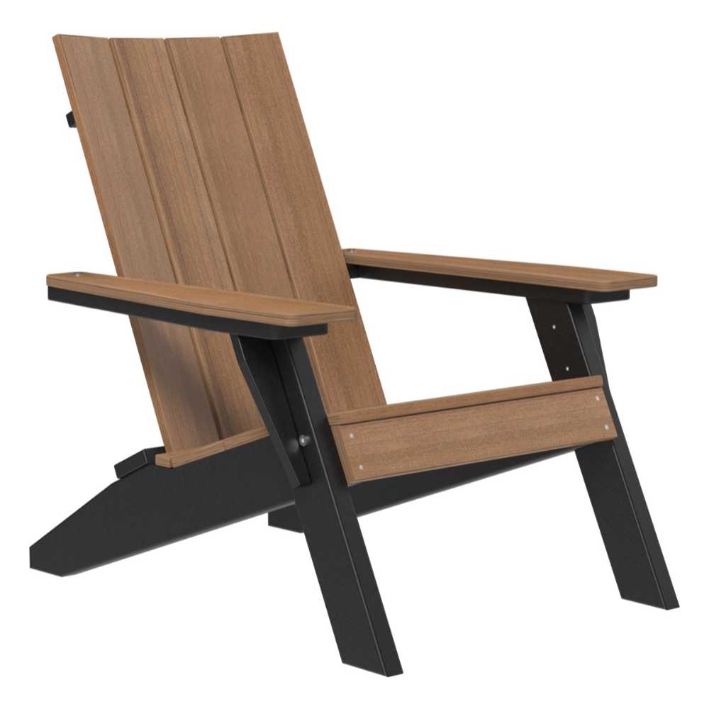 Antique Mahogany and Black LuxCraft Urban Adirondack Chair