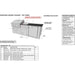 A product diagram of the Sunstone Tango 7ft Outdoor Grill & Cabinet Island Package, listing detailed dimensions, components, and included equipment