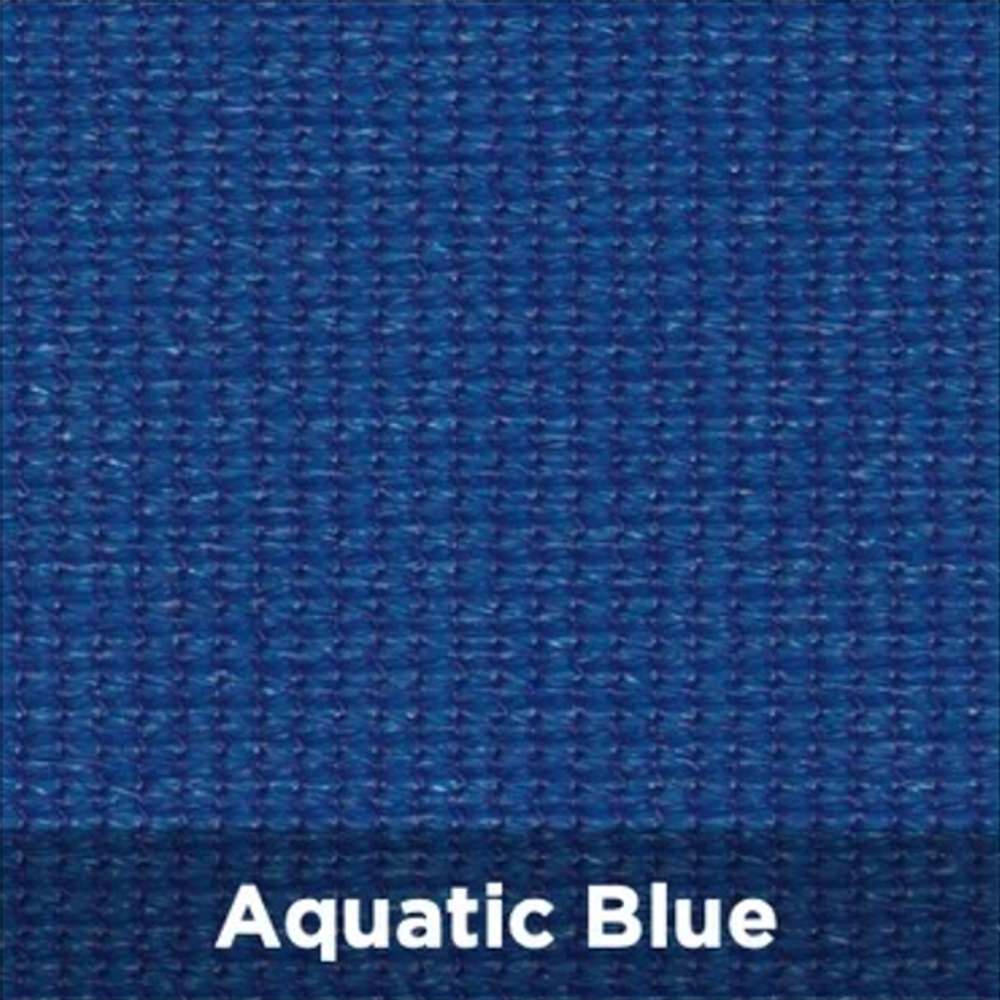 Aquatic Blue Tenshon Rectangle Shade Sail fabric color swatch in a deep aquatic blue shade with a textured woven finish