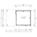 Architectural floor plan outlines the dimensions and layout of GardenHouse24 USA ALU Concept 70F Garden Room showing door and window placement