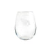 Arizona Cardinals Crate & Barrel NFL Aspen 11.75oz Stemless Wine Glass, Set of 4 featuring an etched Cardinals bird-head logo on clear glass