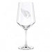 Arizona Cardinals Crate & Barrel NFL Tour 18oz Red Wine Glass, Set of 4 featuring the Cardinals bird-head logo etched on a clear stemmed wine glass