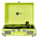 Arkrocket Curiosity Suitcase Bluetooth Turntable (Neon Yellow) visible speakers on the front