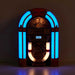 Arkrocket Elvis Presley Mini Jukebox Tabletop CD Player Bluetooth Speaker (BlackGold) features a glowing blue and white retro jukebox design with an Elvis Presley portrait at the top