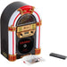 Arkrocket Elvis Presley Mini Jukebox Tabletop CD Player Bluetooth Speaker (BlackGold) shows the CD player drawer open