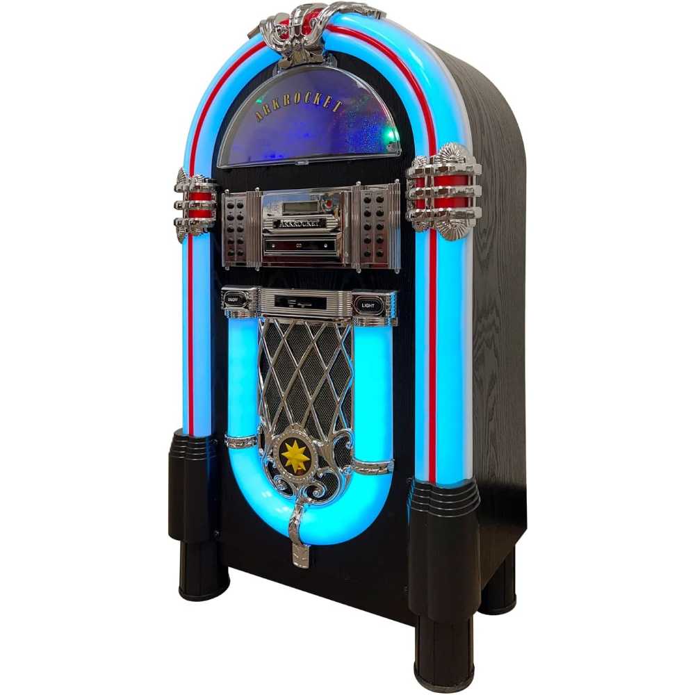 Arkrocket Taurus II Jukebox - Black 2024 New Upgrade from a side angle