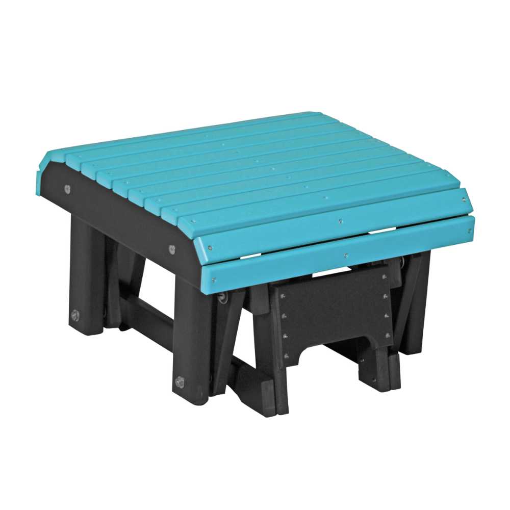 Aruba Blue and Black LuxCraft Glider Footrest