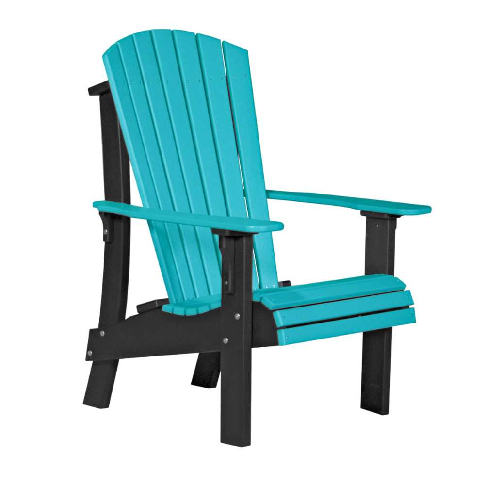 Aruba Blue and Black LuxCraft Royal Adirondack Chair