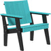 Aruba Blue and Black LuxCraft Urban Chat Chair