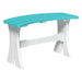 Aruba Blue and White LuxCraft 28 Table Bench