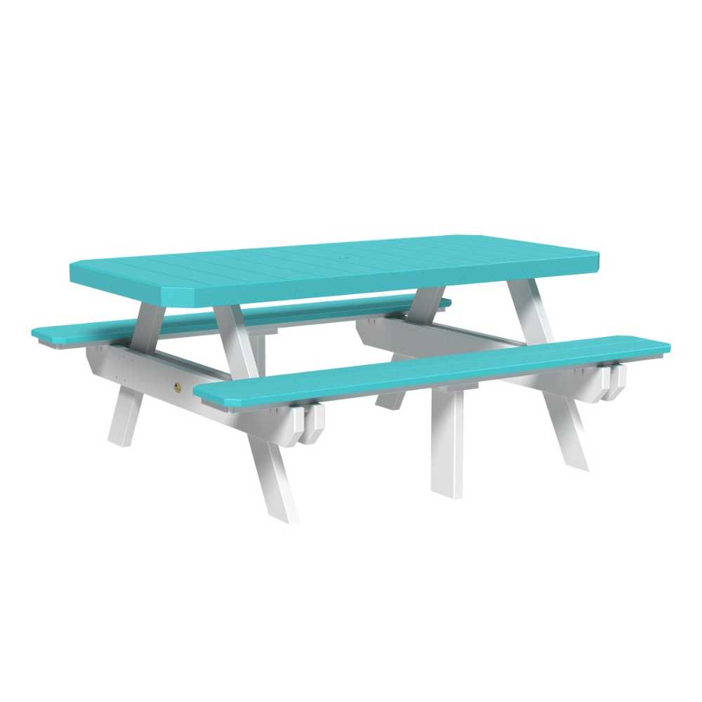 LuxCraft 6' Rectangular Picnic Table-Freedom Room