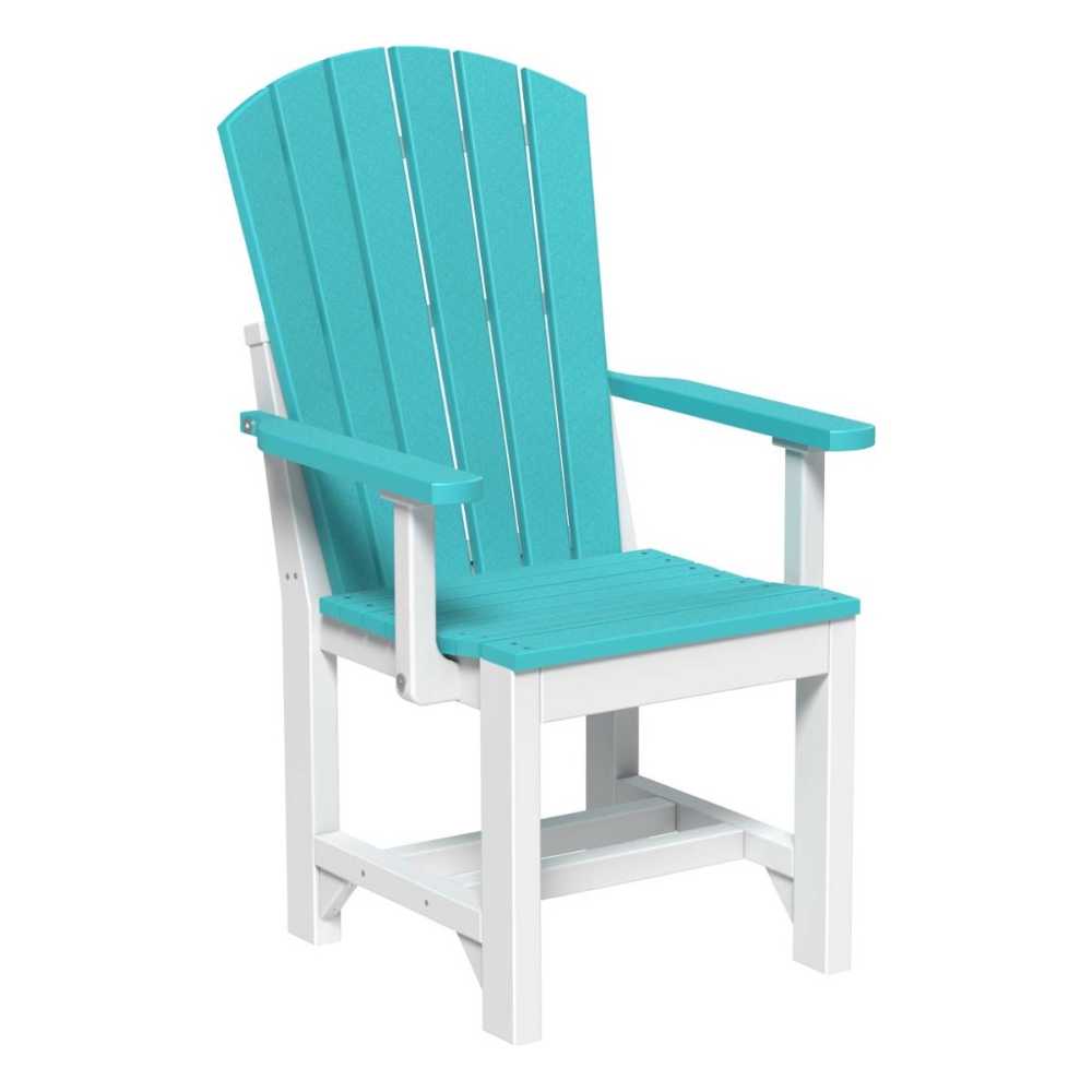 Aruba Blue and White LuxCraft Adirondack Arm Chair