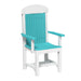 Aruba Blue and White LuxCraft Classic Arm Chair