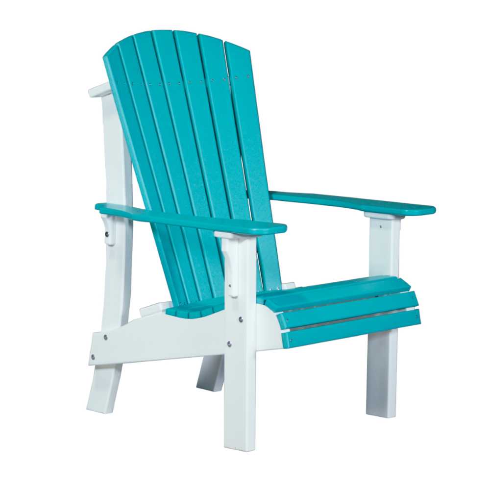 Aruba Blue and White LuxCraft Royal Adirondack Chair