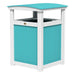 Aruba Blue and White LuxCraft Trash Can