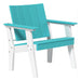 Aruba Blue and White LuxCraft Urban Chat Chair