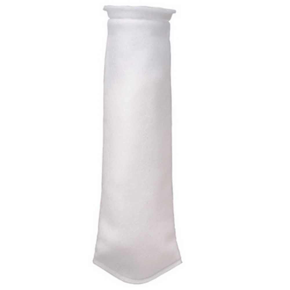 A single white float tank filter bag with a cylindrical shape and a soft, cloth-like texture, known as Dreampod 50 Commercial Float Tank Filter Bag