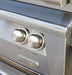 A stainless steel control panel on the Alfresco Grills 56″ Luxury All-Grill Built-In