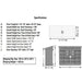 A technical diagram with measurements details the size and dimensions of the Outdoor Living Today GardenSaver 12×4 with Sliding Doors