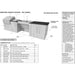 A technical layout diagram of the Sunstone Cabana 10.7ft ADA Compliant Outdoor Grill & Cabinet Island Package includes measurements, components, and a detailed equipment list