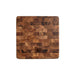 Atlanta Falcons Crate & Barrel NFL Square End Grain Cutting Board features a square end-grain wood surface with the Falcons logo engraved near the bottom