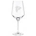 Atlanta Falcons Crate & Barrel NFL Tour 18oz Red Wine Glass, Set of 4 featuring the Falcons bird logo etched on a clear stemmed wine glass