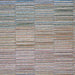 A top-down view of the Couristan Cape Indoor/Outdoor Rug - Fayston/Multi highlights its horizontal stripe pattern with repeating blocks of color